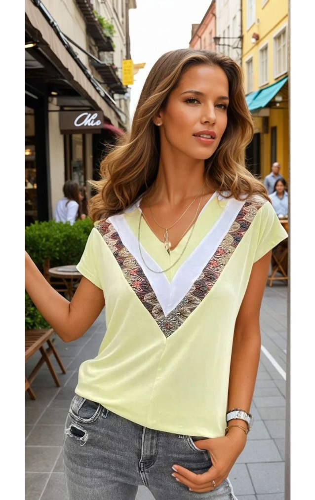 Pasaklı Giyim Kadın Premium Tişört 3247180 Sarı