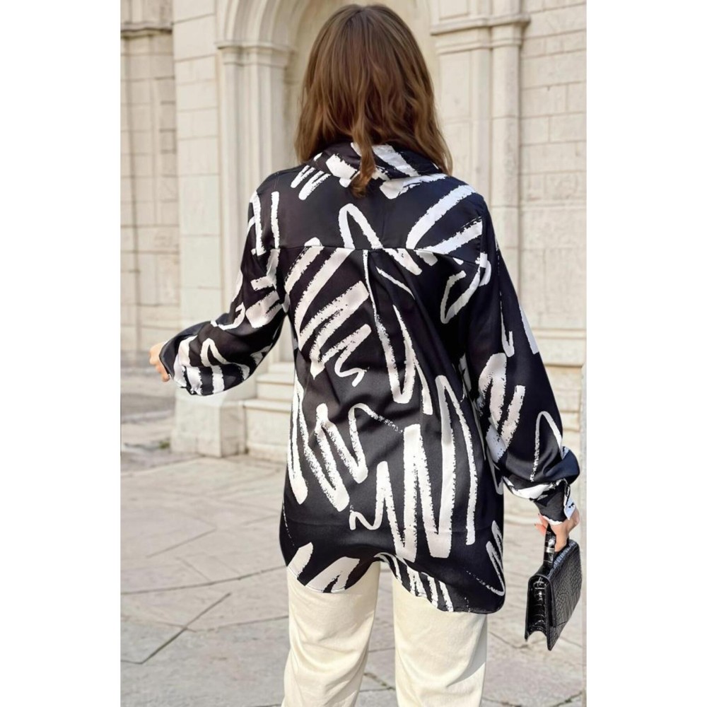 Pasaklı Giyim Pasaklı Giyim Kadın Balon Kol Tunik Gömlek Siyah - Premium Kadın Giyim