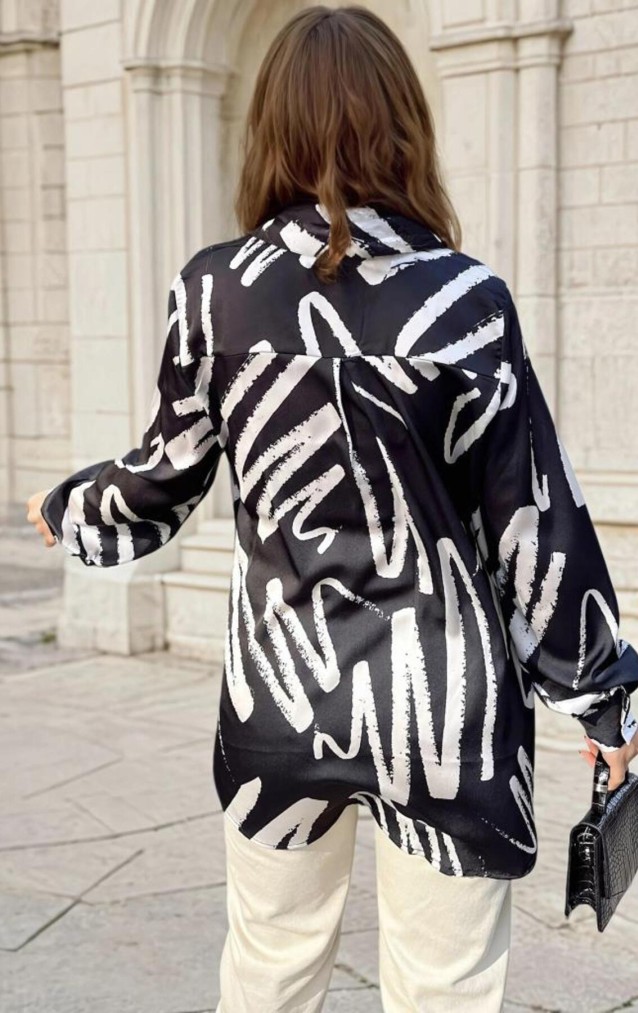 Pasaklı Giyim Kadın Balon Kol Tunik Gömlek 3344345 Siyah