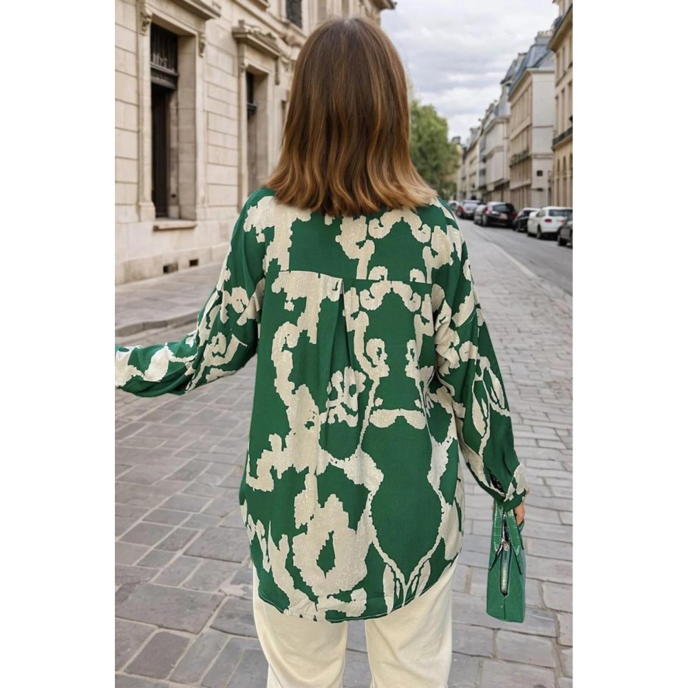 Pasaklı Giyim Pasaklı Giyim Kadın Viskon Gömlek Yeşil - Premium Kadın Giyim