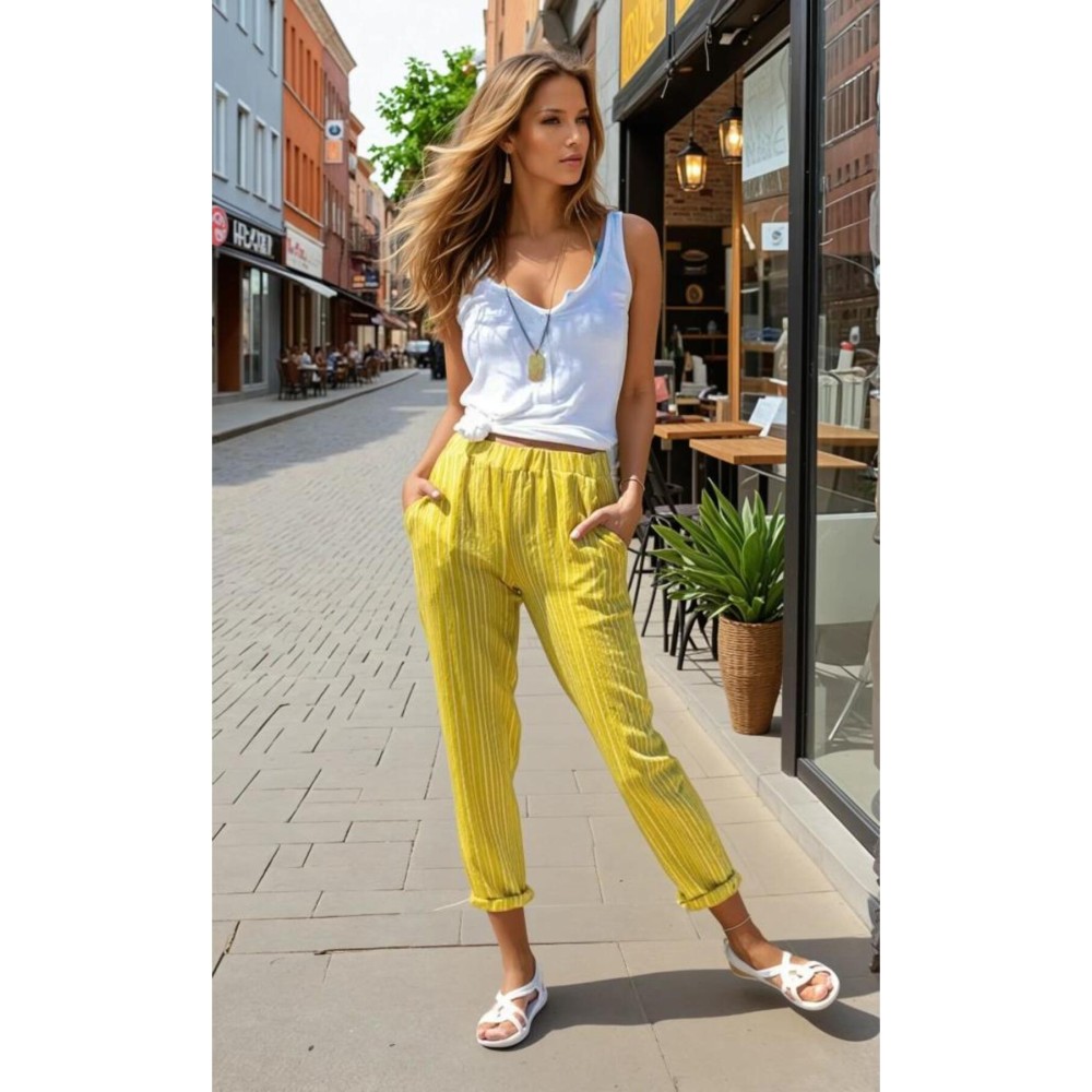 Pasaklı Giyim Pasaklı Giyim Kadın Duble Paça Pantolon Yeşil - Premium Kadın Giyim