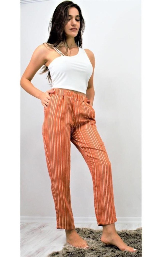 Pasaklı Giyim Kadın Duble Paça Pantolon 3277187 Kiremit