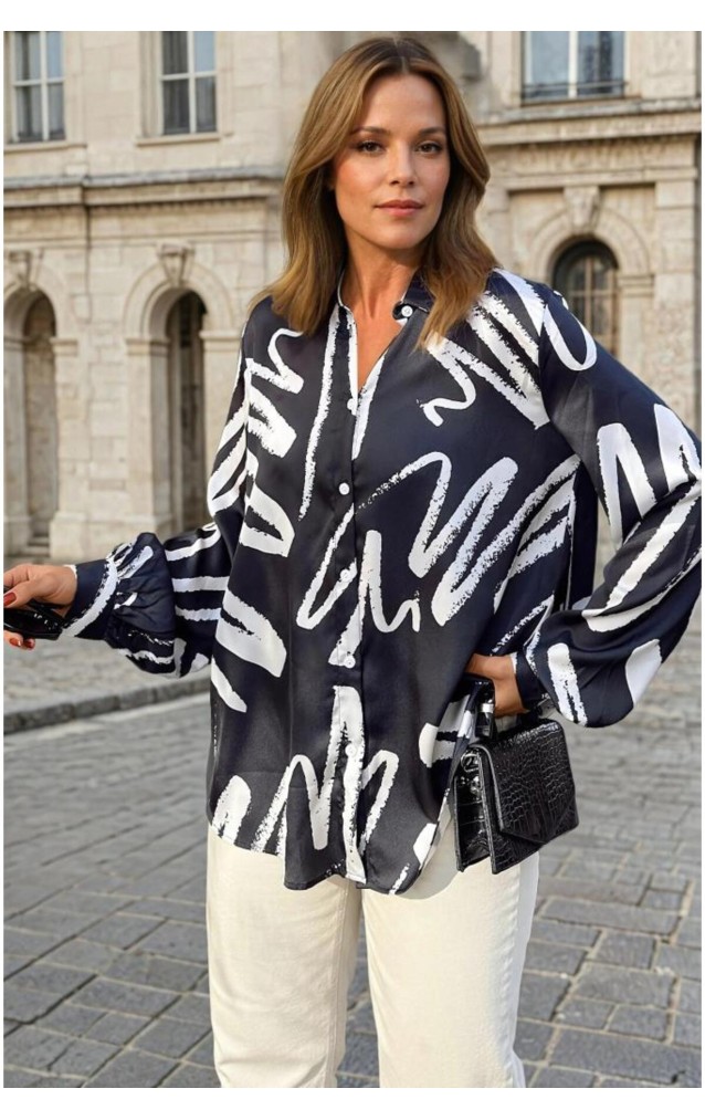 Pasaklı Giyim Kadın Balon Kol Tunik Gömlek 3344345 Siyah