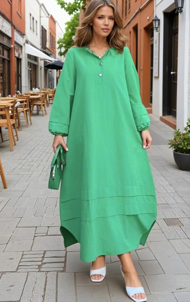 Pasaklı Giyim Kadın  Poplin Elbise Benetton Yeşil  3517300