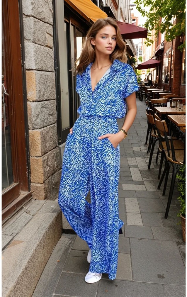 Pasaklı Giyim Kadın Beli Lastikli Saten Tulum  3235451 Saks