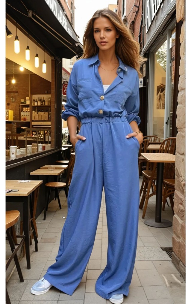 Pasaklı Giyim Kadın Kupra Tulum 3360506 İndigo