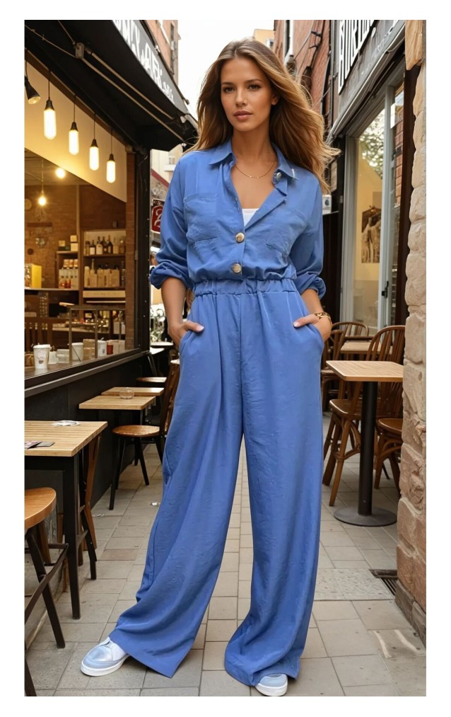 Pasaklı Giyim Kadın Kupra Tulum 3360506 İndigo