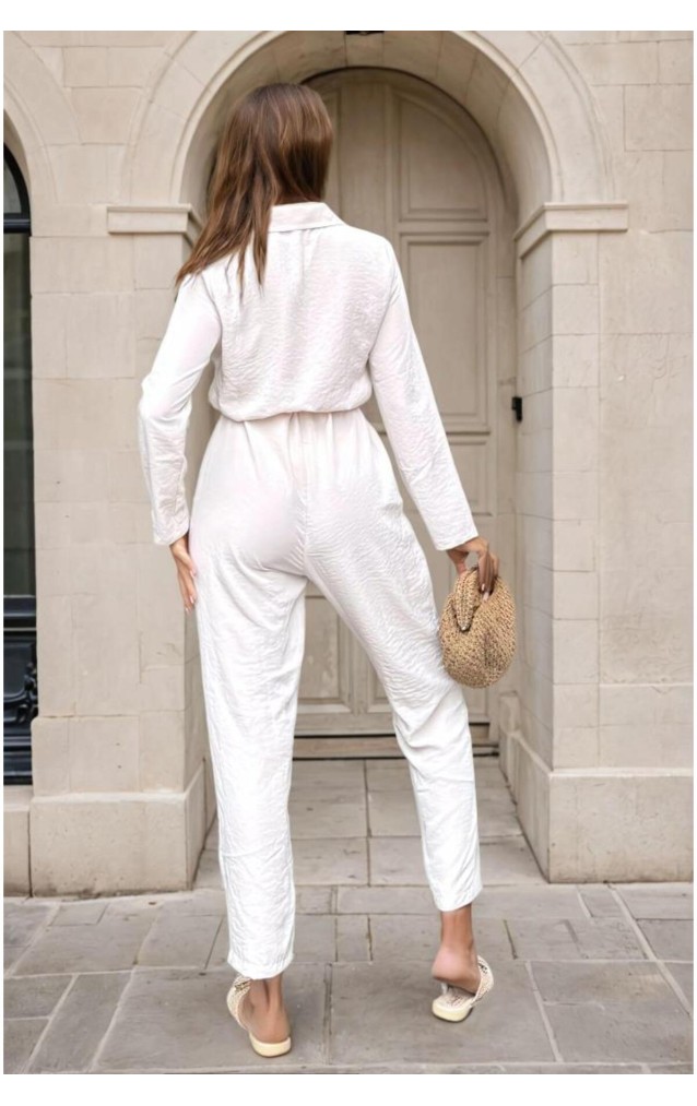 Pasaklı Giyim Kadın Safari Tulum Oversize 3164506 Açık Krem