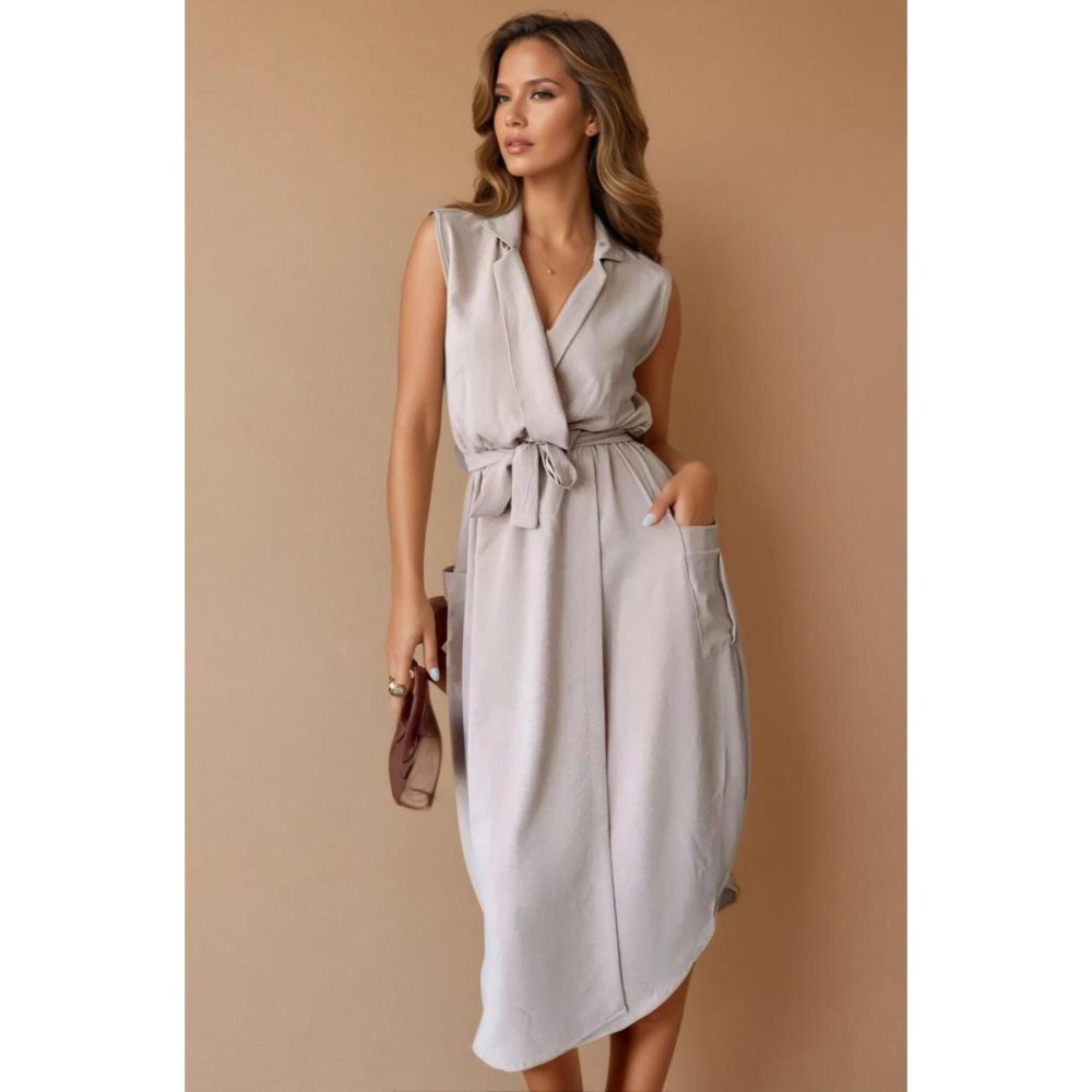 Pasaklı Giyim Pasaklı Giyim Kadın Tunik Elbise Bej - Premium Kadın Giyim