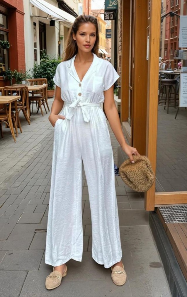 Pasaklı Giyim Kadın Tulum 3405430 Beyaz