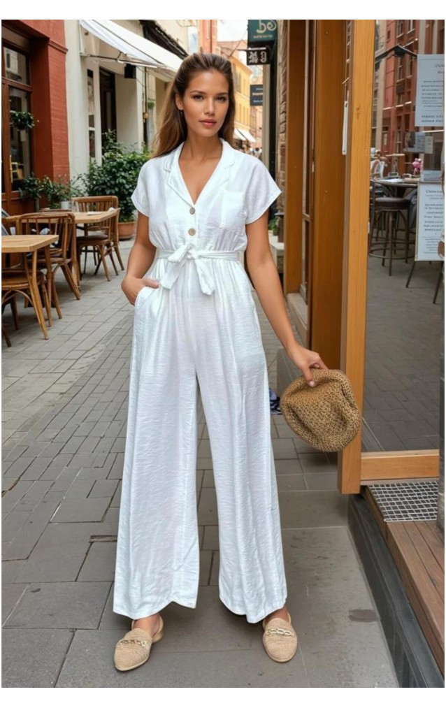 Pasaklı Giyim Kadın Tulum 3405430 Beyaz