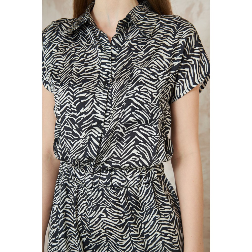 Pasaklı Giyim Pasaklı Giyim Kadın Beli Lastikli Saten Tulum Siyah - Premium Kadın Giyim