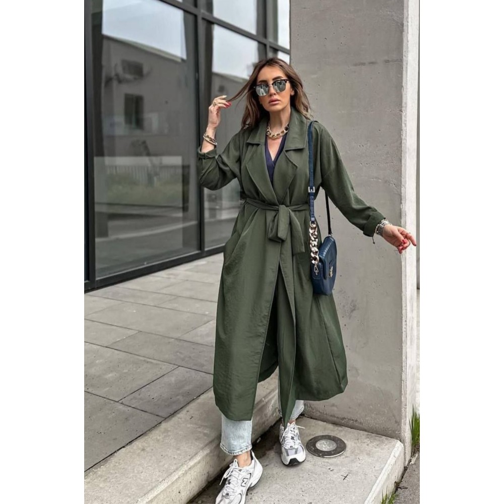 Pasaklı Giyim Pasaklı Giyim Kadın Ekstra Oversize Trençkot Haki - Premium Kadın Giyim