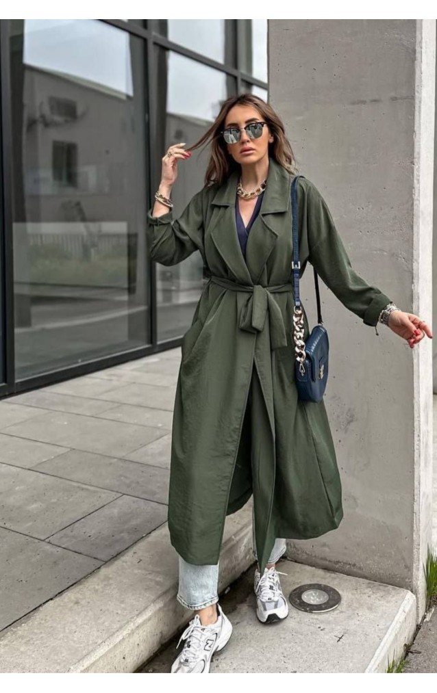 Pasaklı Giyim Kadın Ekstra Oversize Trençkot 3335451 Haki