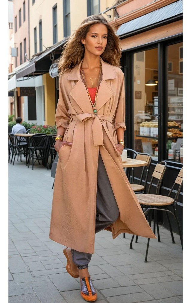 Pasaklı Giyim Kadın Ekstra Oversize Trençkot 3335451 Taba