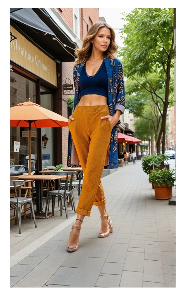 Pasaklı Giyim Yumuşak Doku Rahat Pantolon 3273210 Hardal