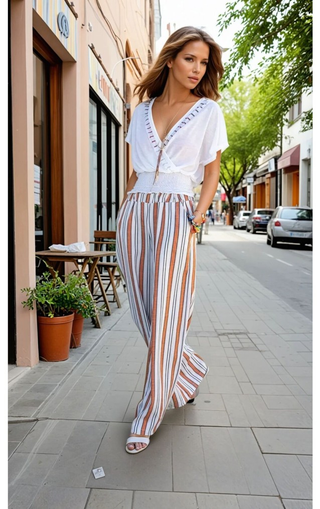 Pasaklı Giyim Kadın Beli Lastikli Pantolon 3258200 Kiremit