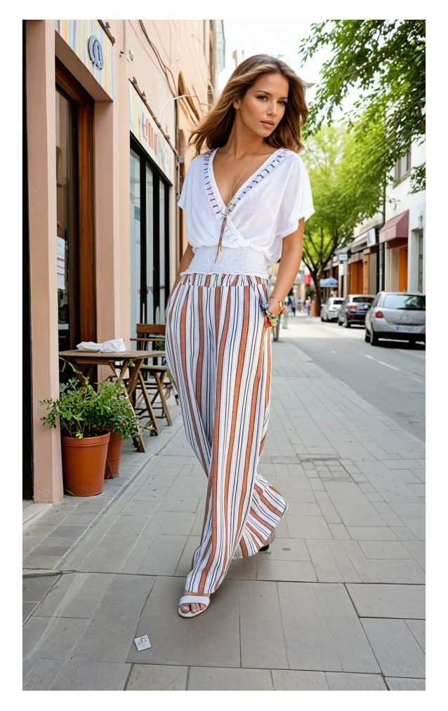 Pasaklı Giyim Kadın Beli Lastikli Pantolon 3258200 Kiremit