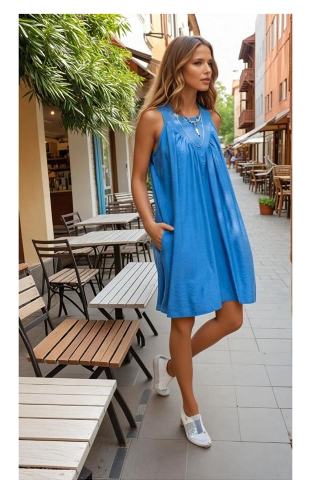 Pasaklı Giyim Kadın Piliseli Elbise 3429341 İndigo