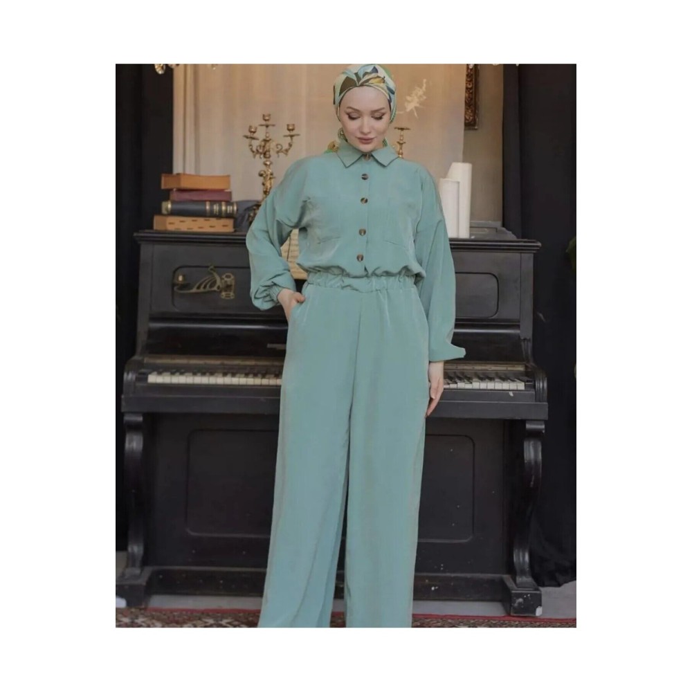 Pasaklı Giyim Pasaklı Giyim Kadın Kupra Tulum Mint - Premium Kadın Giyim