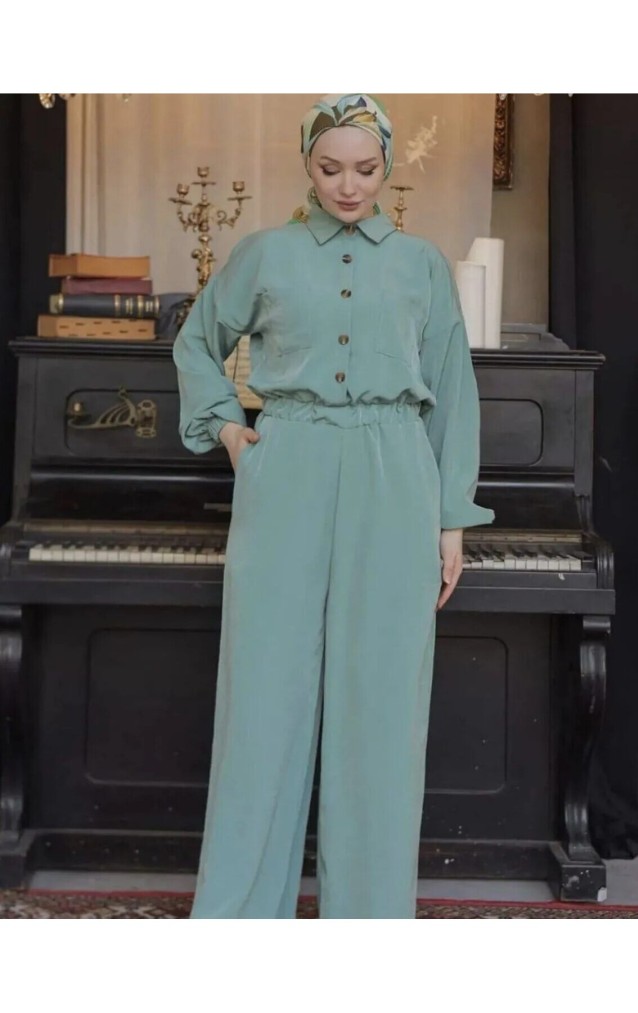 Pasaklı Giyim Kadın Kupra Tulum 3360506 Mint