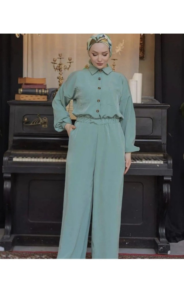 Pasaklı Giyim Kadın Kupra Tulum 3360506 Mint