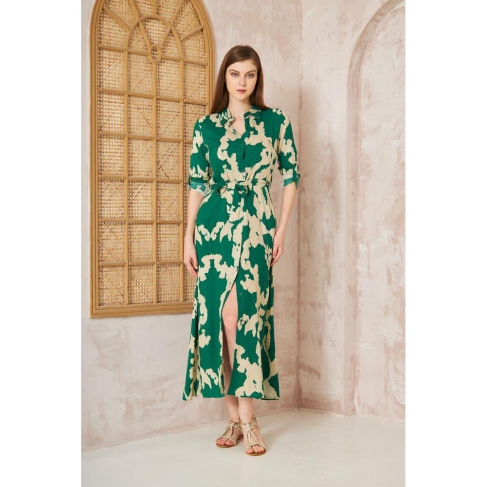 Pasaklı Giyim Pasaklı Giyim Kadın %100 Viskon Elbise Yeşil - Premium Kadın Giyim