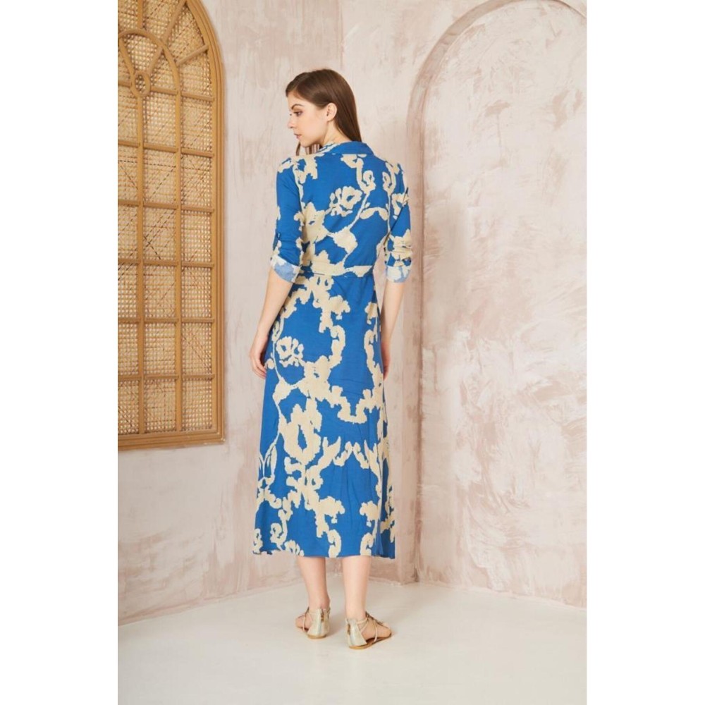 Pasaklı Giyim Pasaklı Giyim Kadın %100 Viskon Elbise İndigo - Premium Kadın Giyim