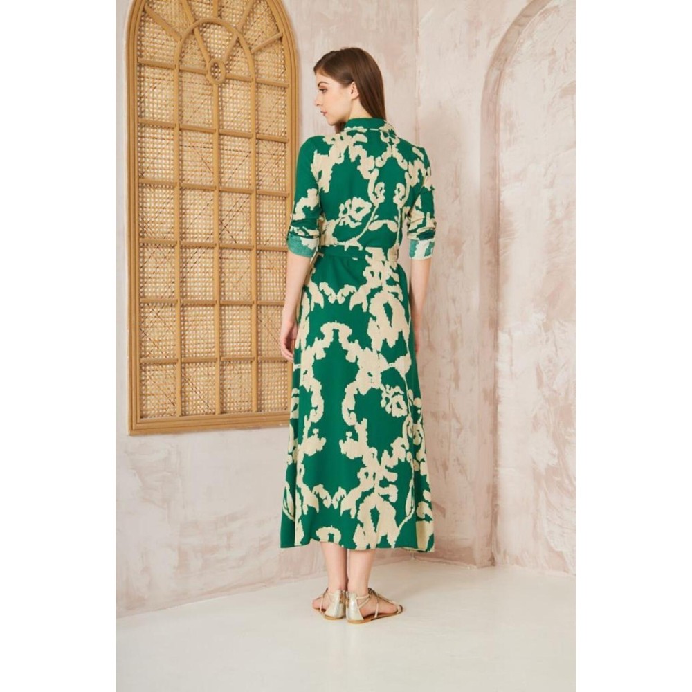 Pasaklı Giyim Pasaklı Giyim Kadın %100 Viskon Elbise Yeşil - Premium Kadın Giyim