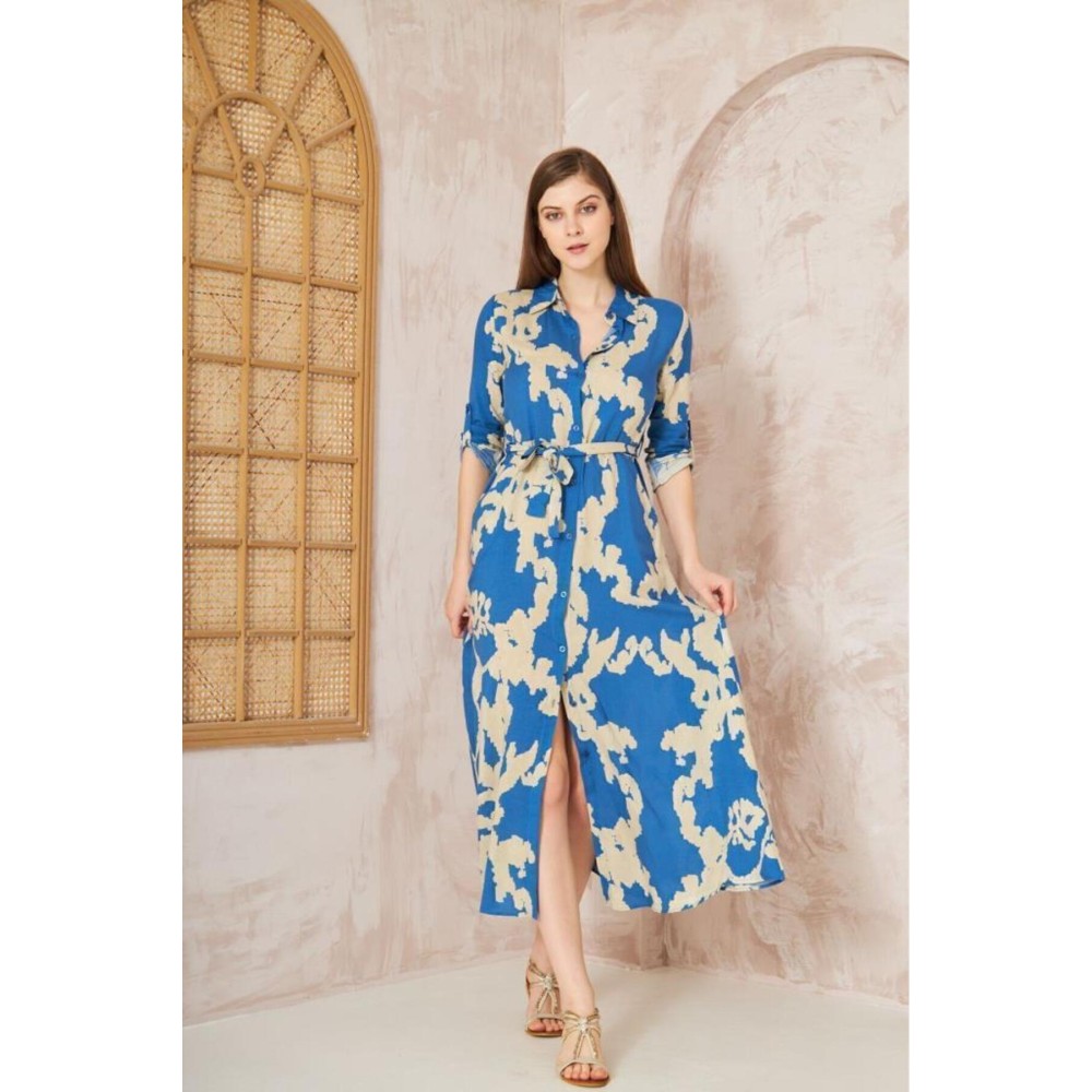 Pasaklı Giyim Pasaklı Giyim Kadın %100 Viskon Elbise İndigo - Premium Kadın Giyim