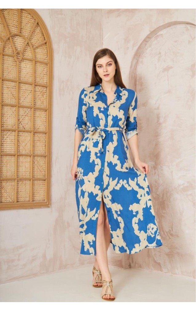 Pasaklı Giyim Kadın %100 Viskon Elbise 3413440 İndigo