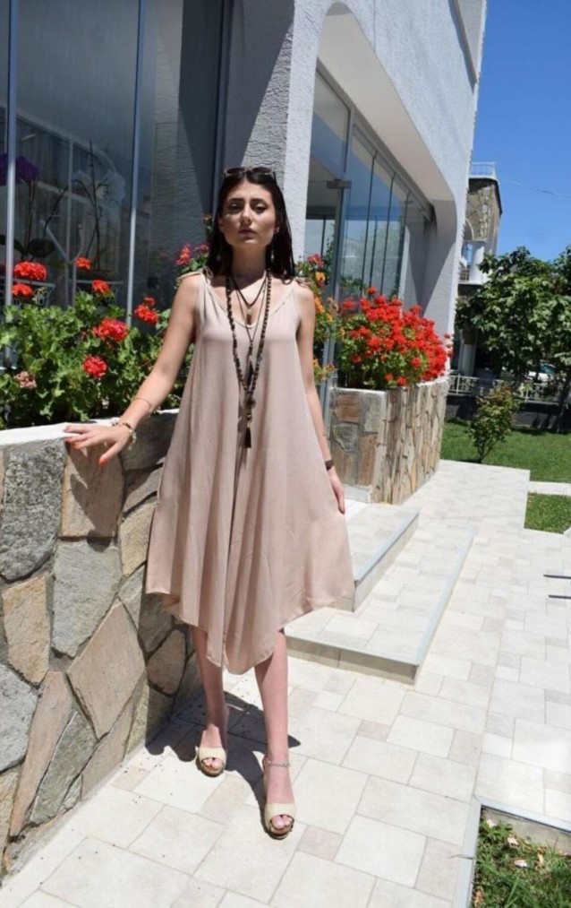 Pasaklı Giyim Kadın Viskon Pantolon Etek Tulum H5002308 Bej