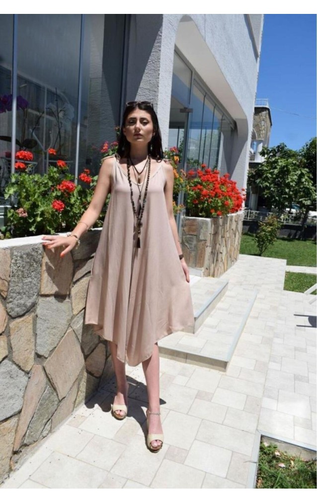 Pasaklı Giyim Kadın Viskon Pantolon Etek Tulum H5002308 Bej