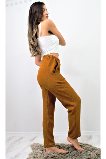 Pasaklı Giyim Yumuşak Doku Rahat Pantolon 3273210 Hardal