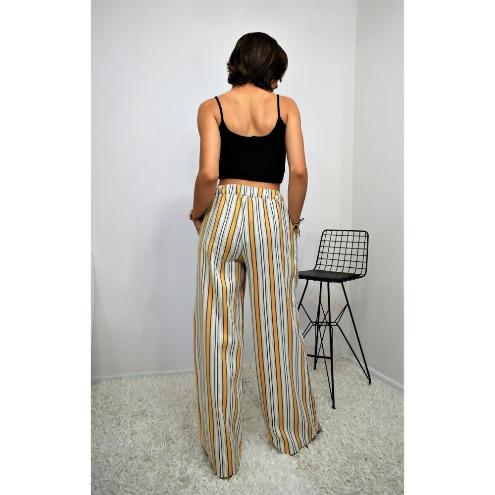 Pasaklı Giyim Pasaklı Giyim Kadın Beli Lastikli Pantolon Hardal - Premium Kadın Giyim