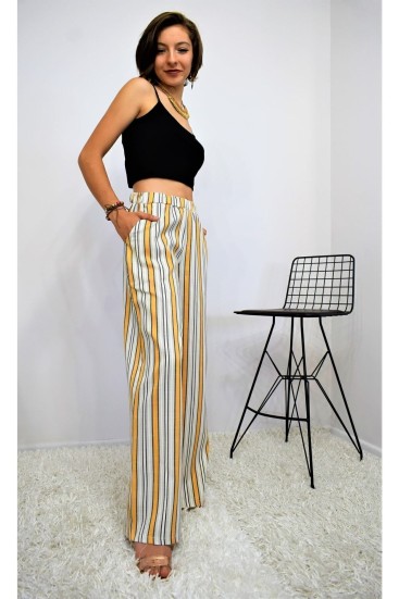 Pasaklı Giyim Kadın Beli Lastikli Pantolon 3258200 Hardal