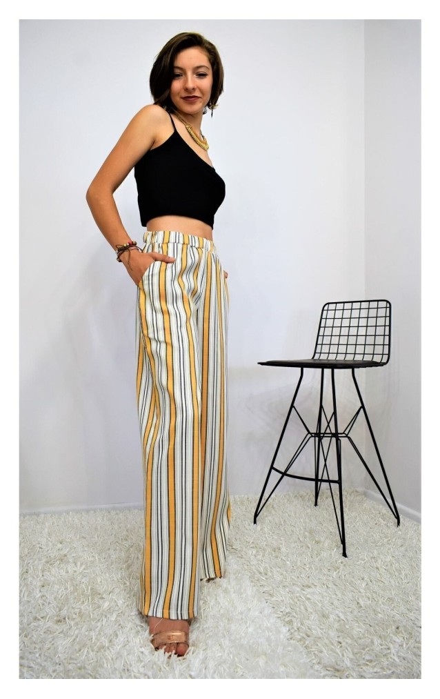 Pasaklı Giyim Kadın Beli Lastikli Pantolon 3258200 Hardal