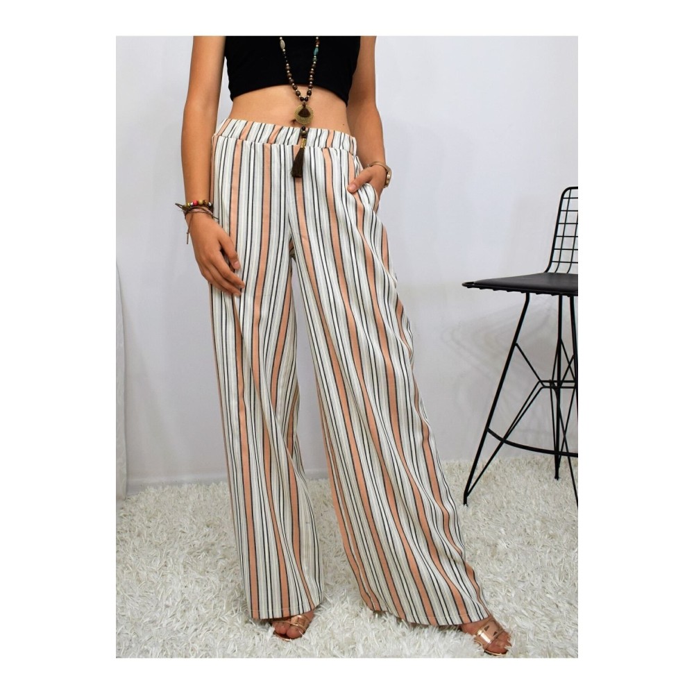 Pasaklı Giyim Pasaklı Giyim Kadın Beli Lastikli Pantolon Kiremit - Premium Kadın Giyim