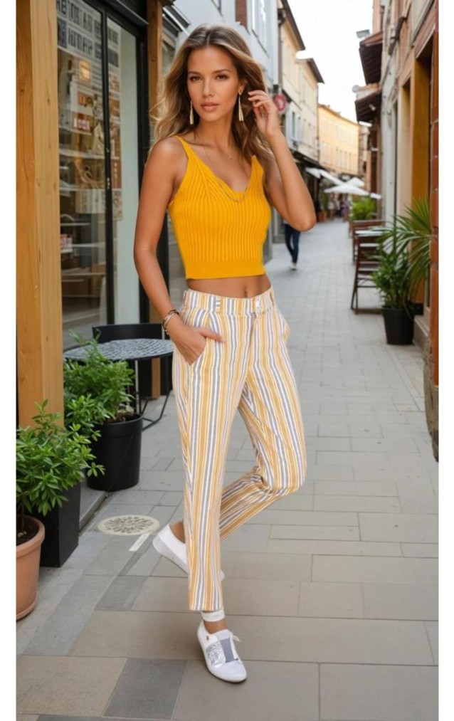 Pasaklı Giyim Dar Kesim Havuç Pantolon 3394210 Hardal