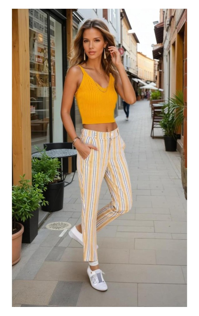 Pasaklı Giyim Dar Kesim Havuç Pantolon 3394210 Hardal