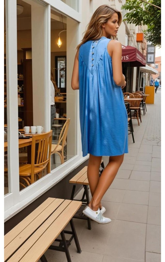 Pasaklı Giyim Kadın Piliseli Elbise 3429341 İndigo