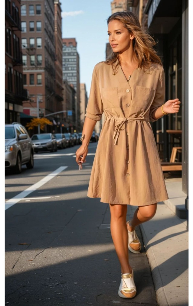 Pasaklı Giyim Kadın Kupra Elbise 3411385 Karamel