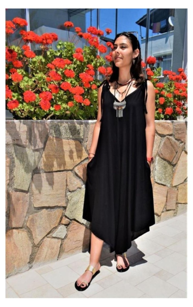 Pasaklı Giyim Kadın Viskon Pantolon Etek Tulum H5002308 Siyah