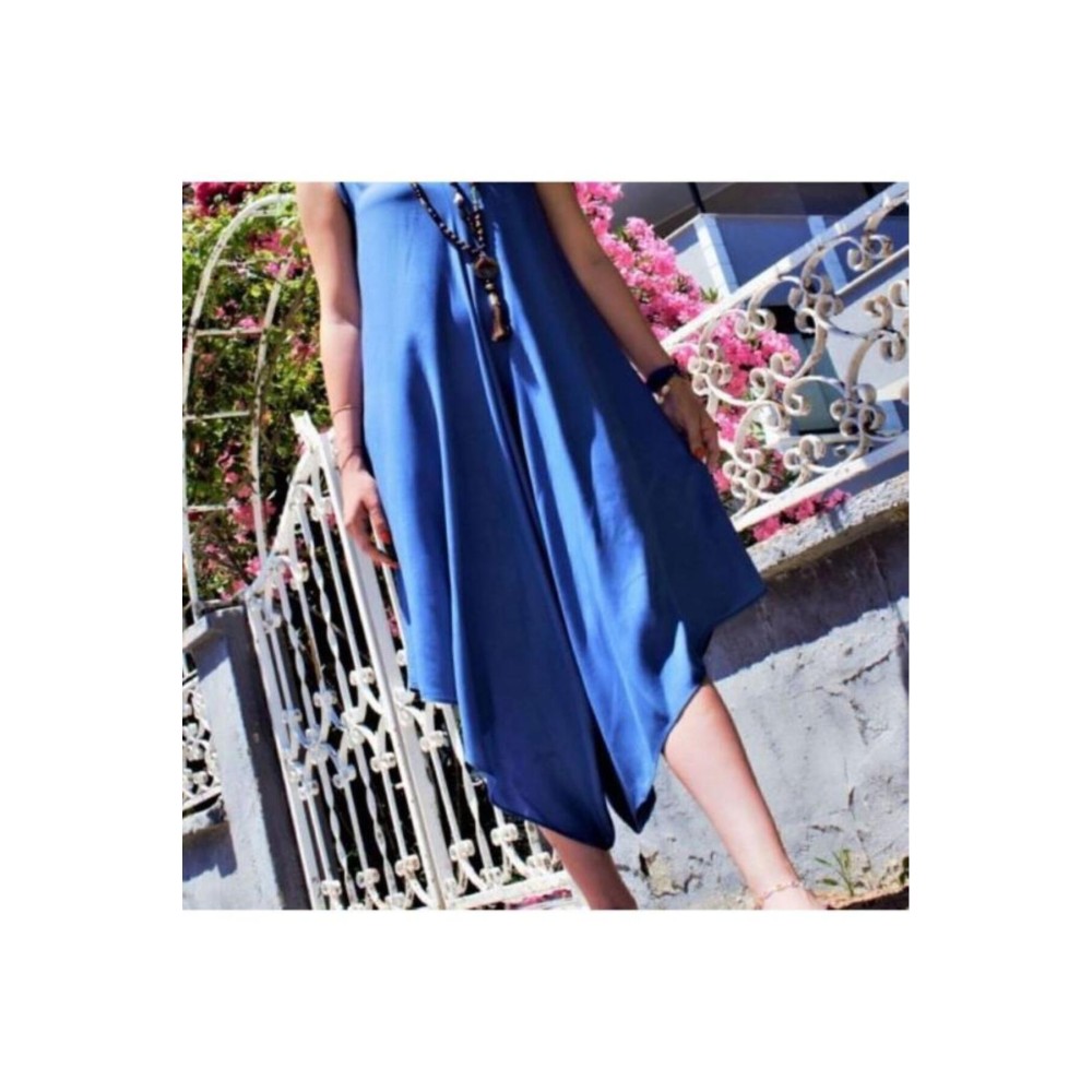 Pasaklı Giyim Pasaklı Giyim Kadın Viskon Pantolon Etek Tulum İndigo - Premium Kadın Giyim