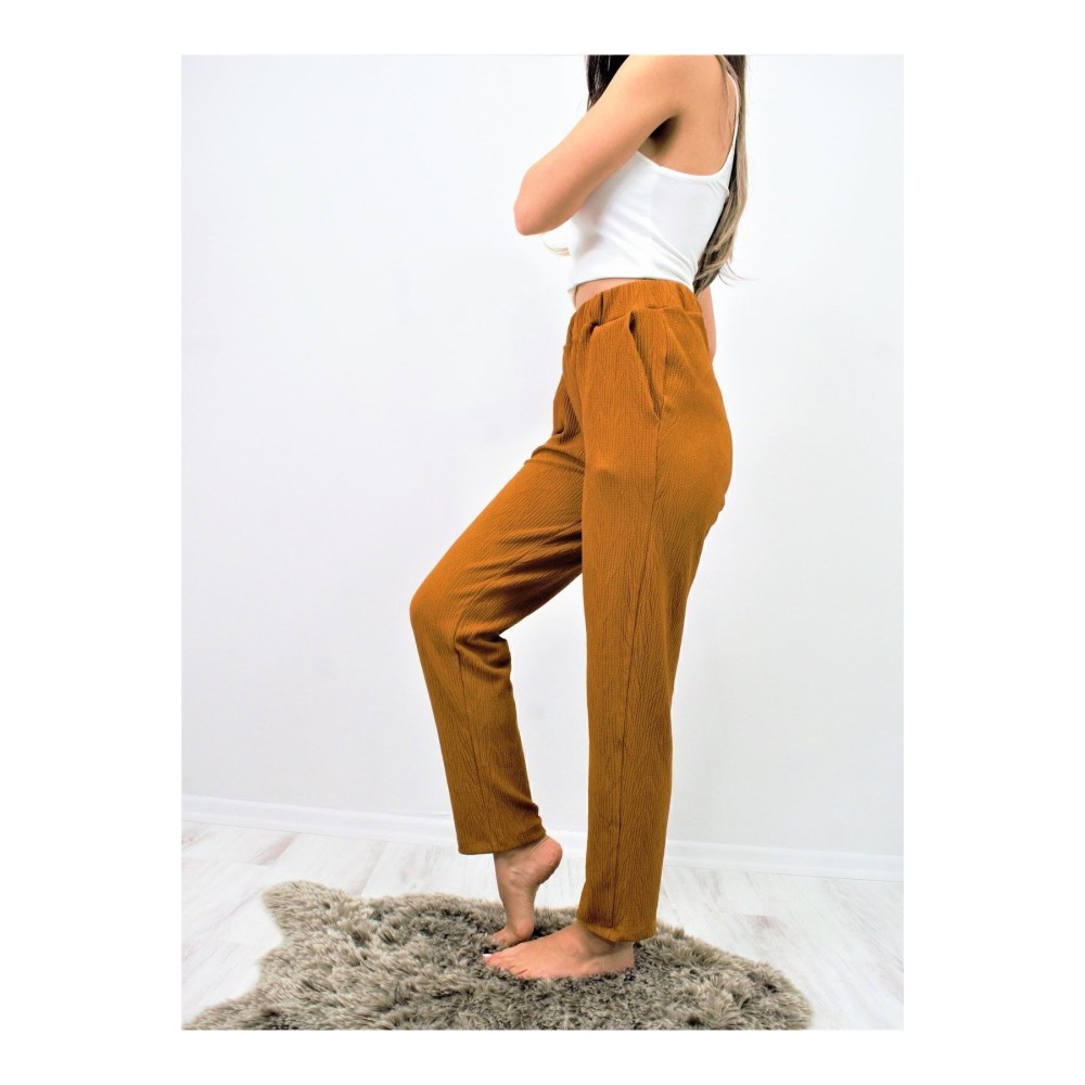Pasaklı Giyim Pasaklı Giyim Yumuşak Doku Rahat Pantolon Hardal - Premium Kadın Giyim