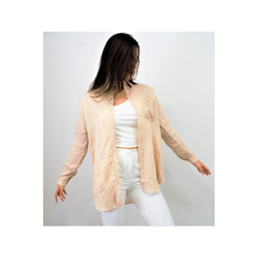 Pasaklı Giyim Pasaklı Giyim Kadın Çizgili Gömlek Taş - Premium Kadın Giyim