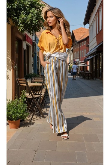 Pasaklı Giyim Kadın Beli Lastikli Pantolon 3258200 Hardal