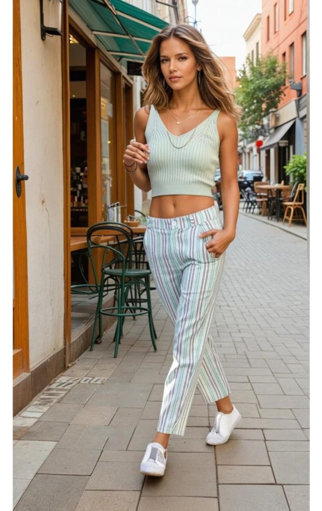 Pasaklı Giyim Dar Kesim Havuç Pantolon 3394210 Yeşil