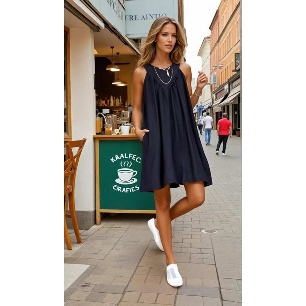 Pasaklı Giyim Pasaklı Giyim Kadın Piliseli Elbise Siyah - Premium Kadın Giyim