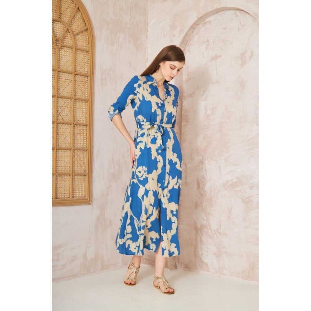 Pasaklı Giyim Pasaklı Giyim Kadın %100 Viskon Elbise İndigo - Premium Kadın Giyim